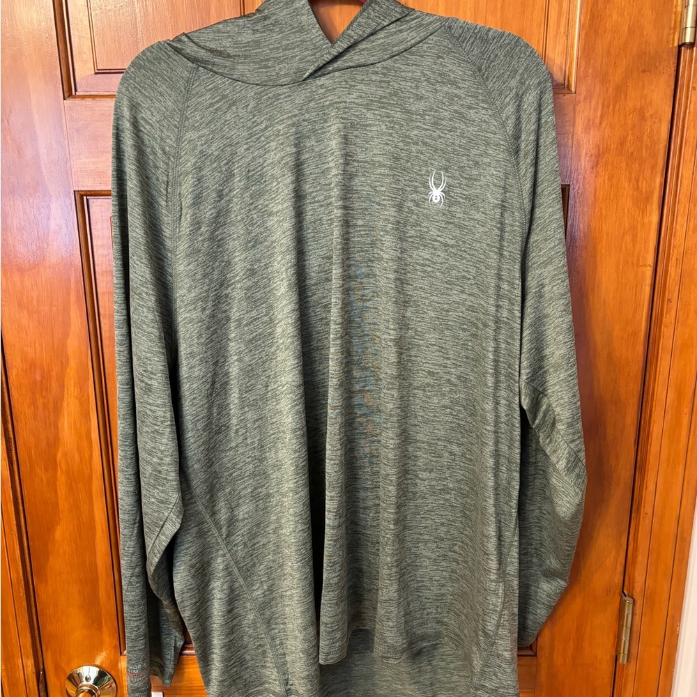 Spyder Men's green Long Sleeve Shirt with hood